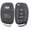 Hyundai Remote flip key 4 Button Hatch TQ8-RKE-4F25