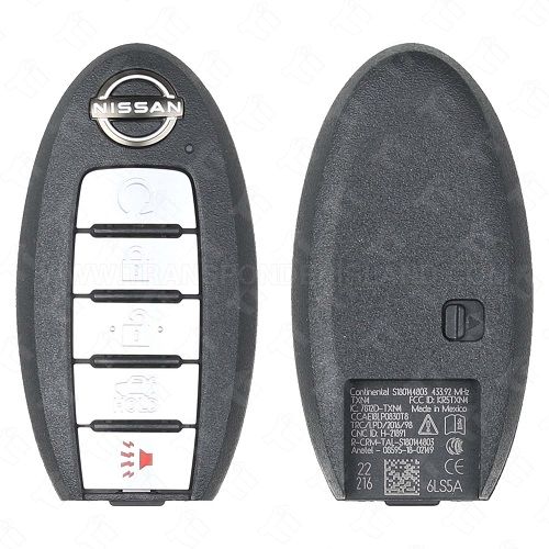 [TIK-NIS-106] Nissan Smart Key 5B Trunk / Remote Start - FCC :KR5TXN4 PART # 285E3-6LS5A