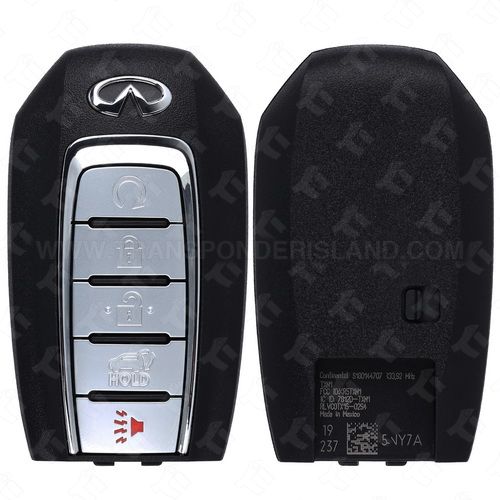 Infiniti Smart Key 5B Hatch / Starter - FCC: KR5TXN1 PART # 285E3-5NY7A