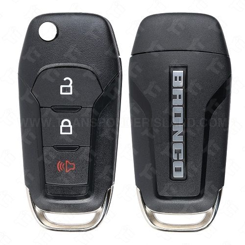Ford Bronco 3 Button Remote Head Flip Key