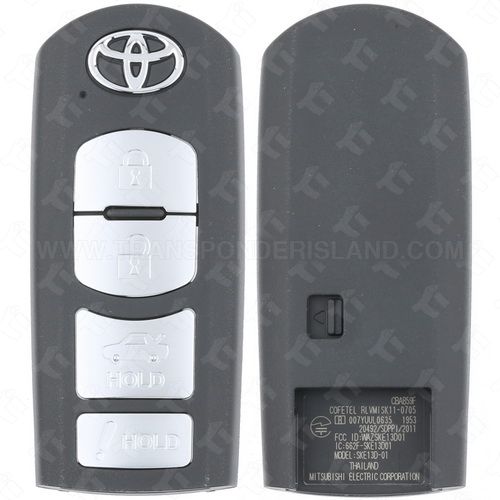 [TIK-TOY-115D01] Toyota Smart - Intelligent Key 4 Button Trunk - WAZSKE13D01