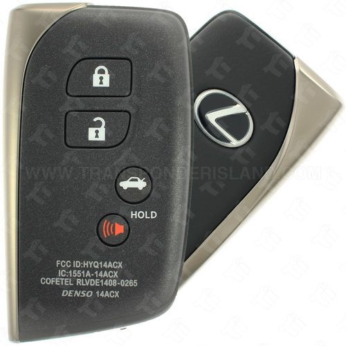 [TIK-LEX-42] Lexus Smart - Intelligent Key 4 Button HYQ14ACX l4B TRUNK
