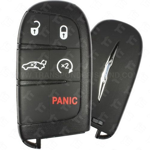 Chrysler Smart - Intelligent Key 5 Button Trunk / Remote Start - M3M-40821302---Must Have Part# 68155687AB  (4A chip)